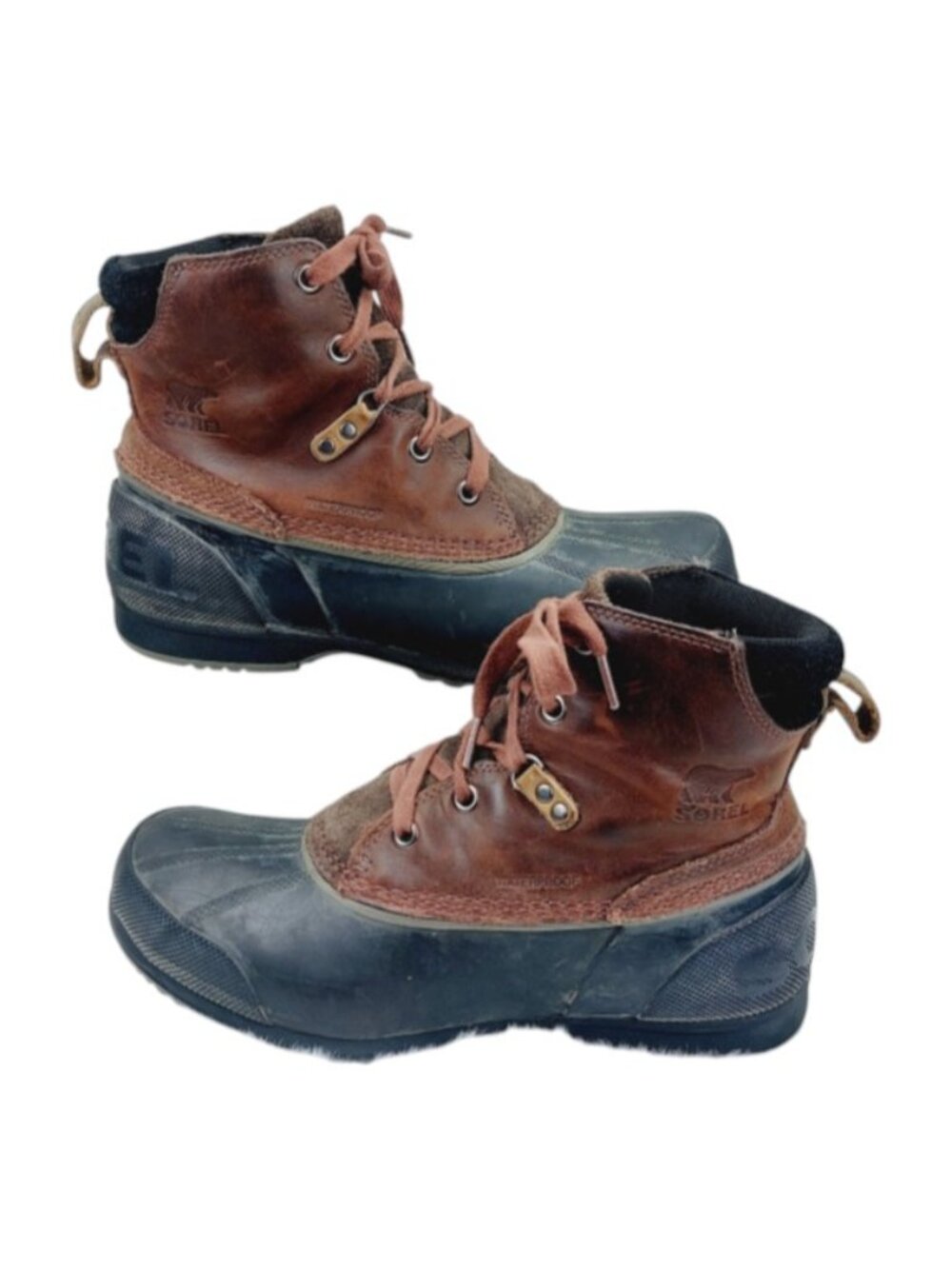 Sorel Men's Brown Black Ankeny Waterproof Classic Ankle Duck Winter Boot Size 9